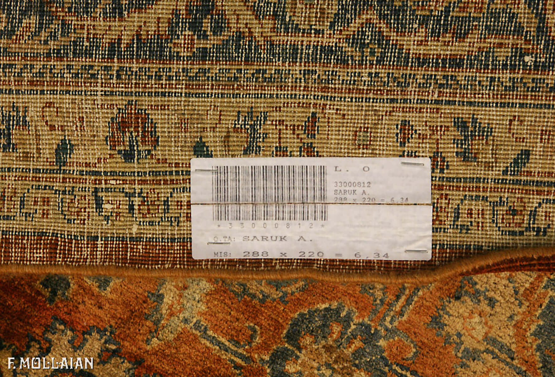 Semi-Antique Persian Saruk Carpet n°:33000812
